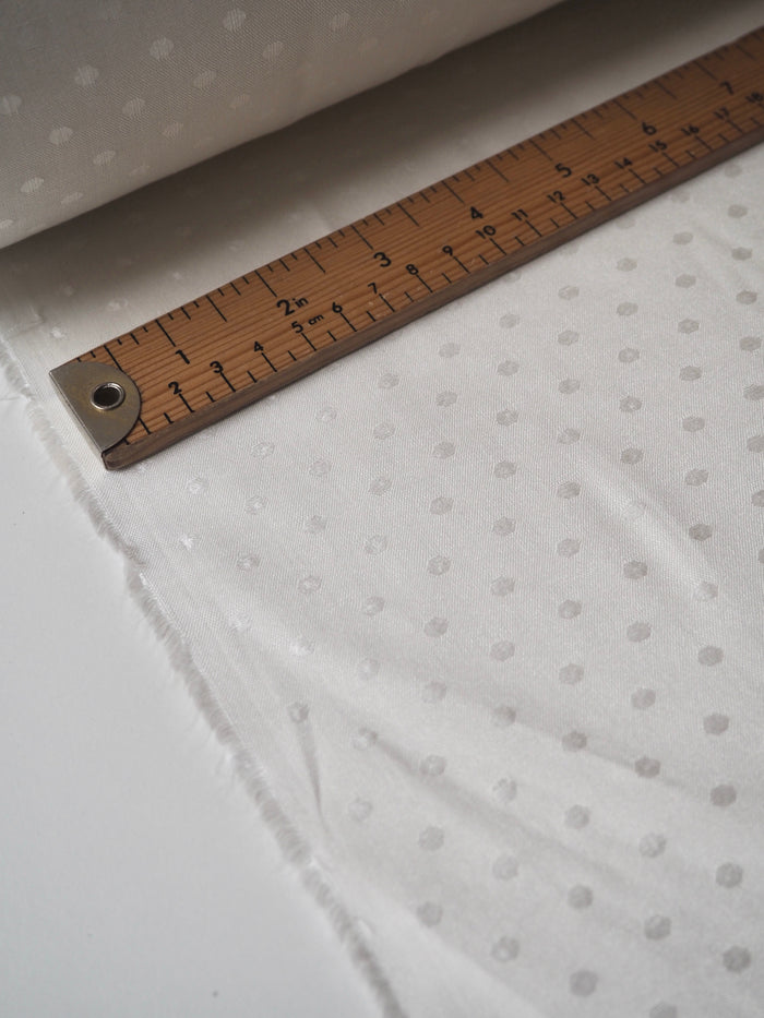 Ivory Dotted Viscose Jacquard