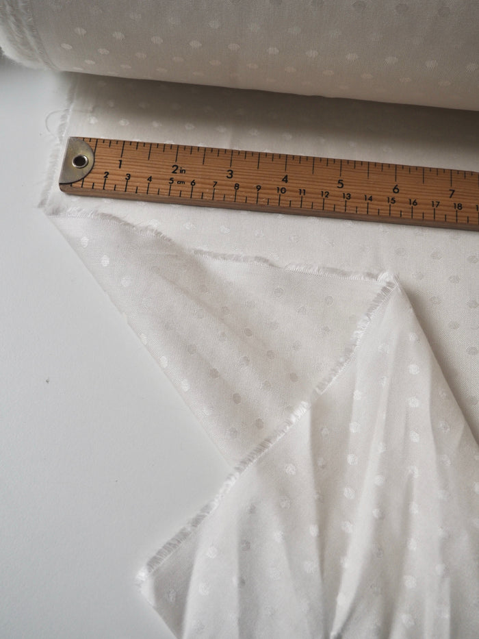 Ivory Dotted Viscose Jacquard
