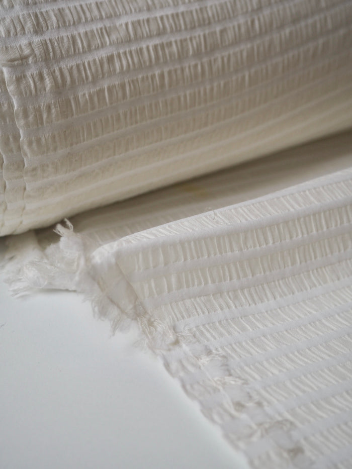 Ivory Sheer Seersucker
