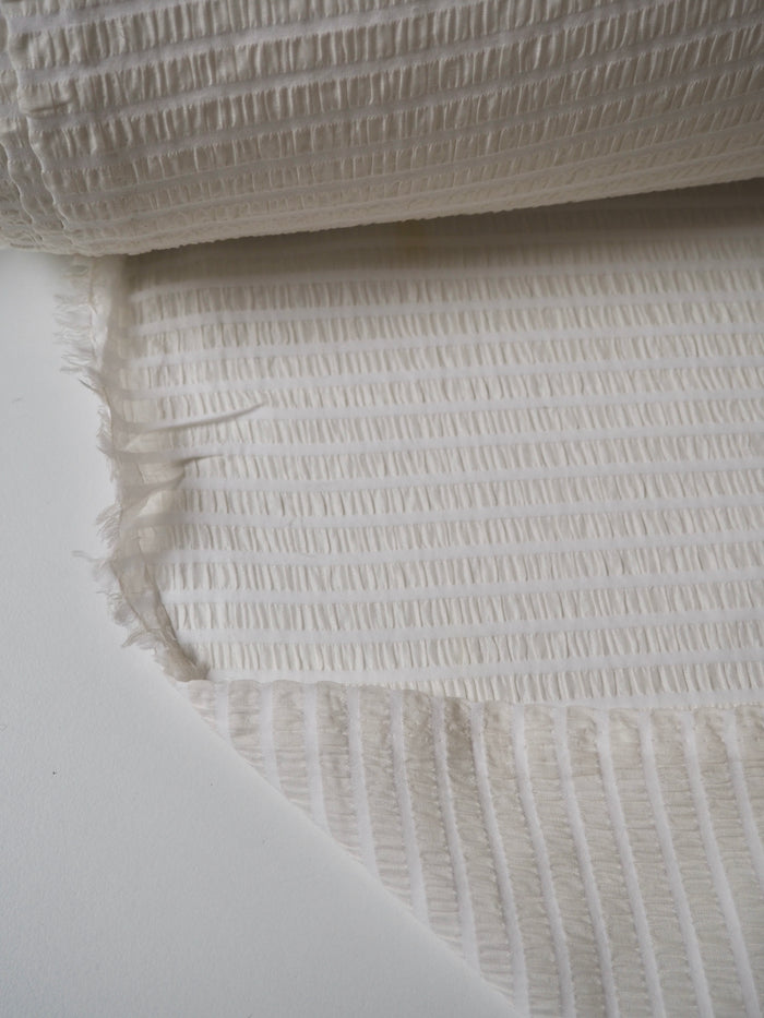 Ivory Sheer Seersucker