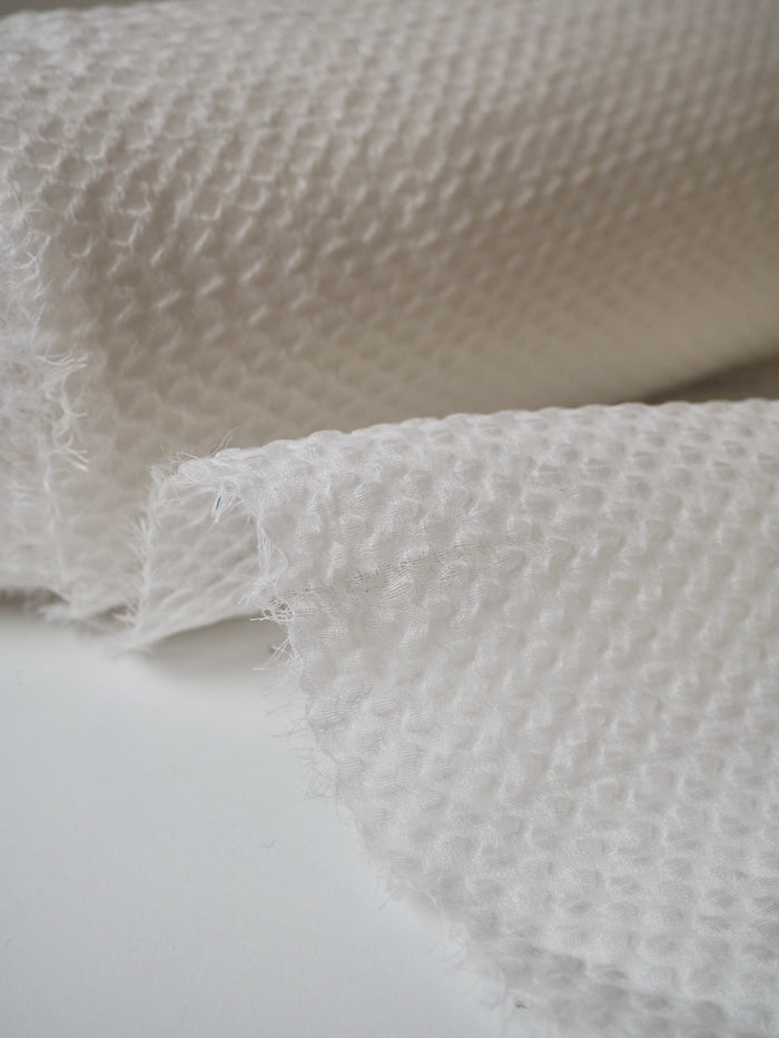 Ivory Silk Blend Organza Cloqué