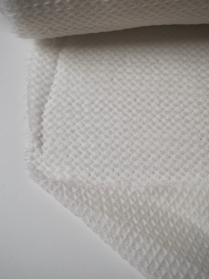 Ivory Silk Blend Organza Cloqué