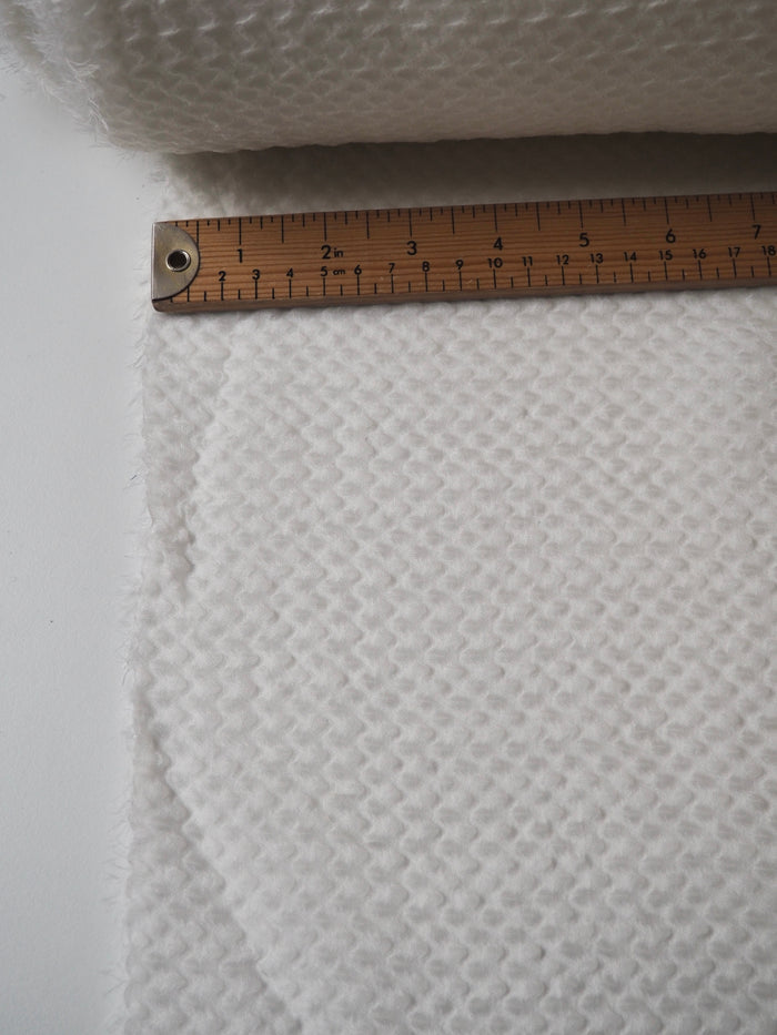 Ivory Silk Blend Organza Cloqué