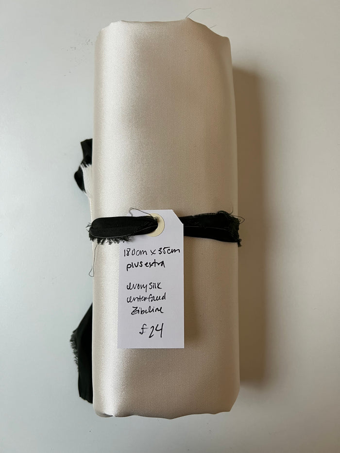 Ivory Silk Interfaced Zibeline Remnant