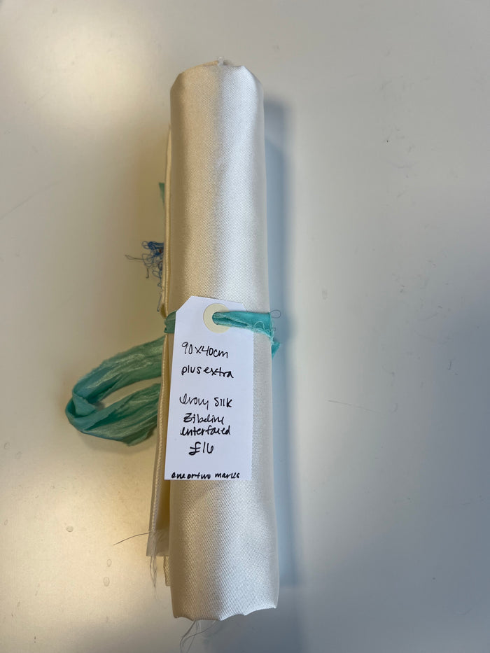 Ivory Silk Zibeline Interfaced Remnant