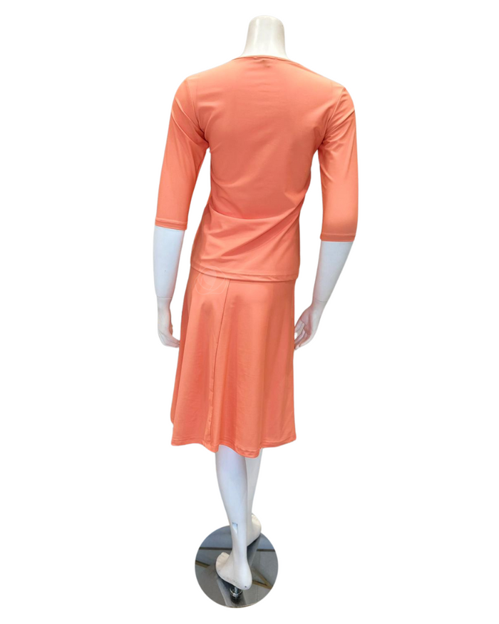 Jackie O' 2PC-JR-CVRP-PCH Peach Junior Swim Top & Skirt Set myselflingerie.com