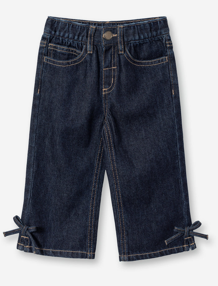 Jean à jambe large en denim pour bébé fille