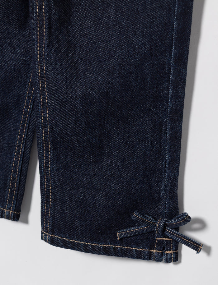 Jean à jambe large en denim pour bébé fille