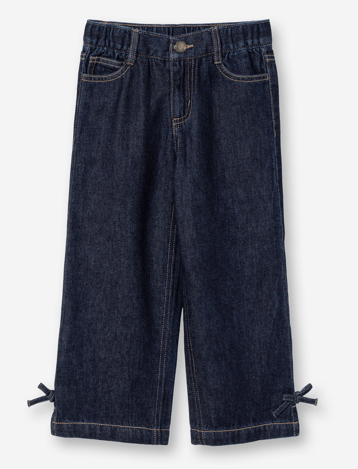Jean à jambe large en denim pour fille