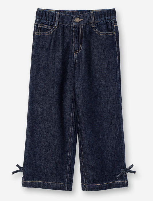 Jean à jambe large en denim pour fille