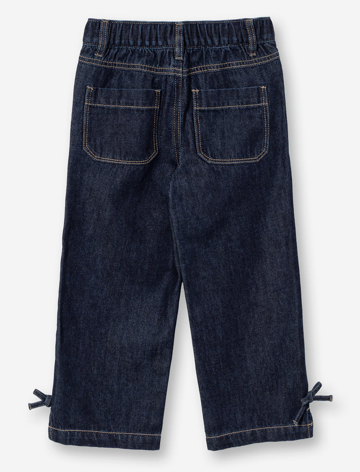 Jean à jambe large en denim pour fille