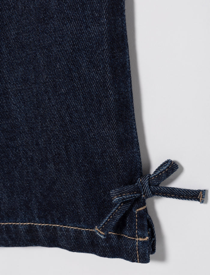 Jean à jambe large en denim pour fille