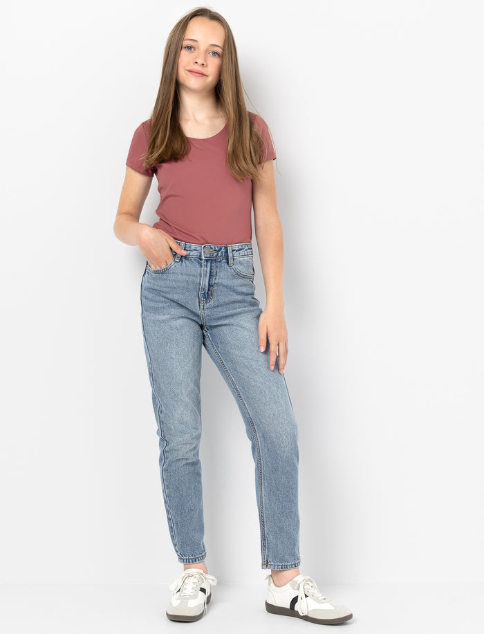 Jean en denim uni pour fille