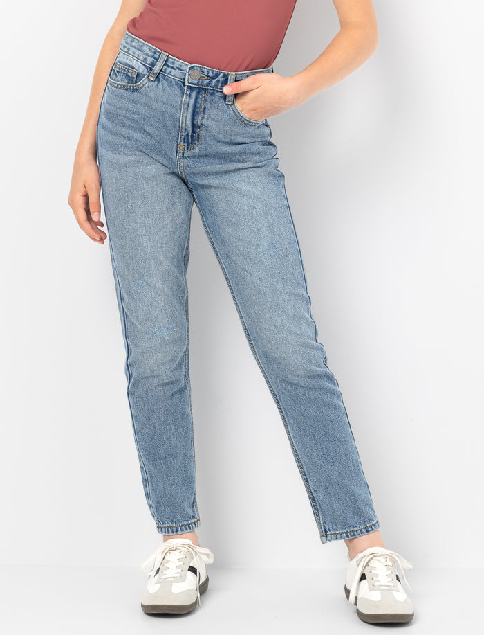 Jean en denim uni pour fille