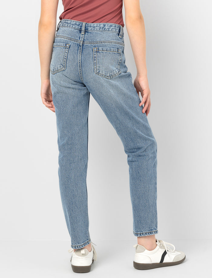 Jean en denim uni pour fille