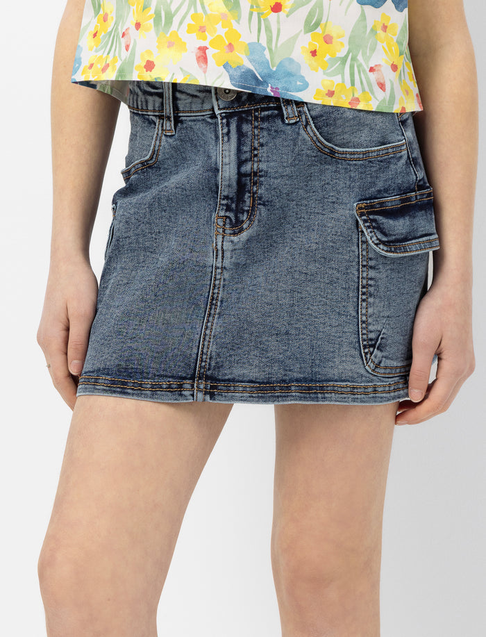 Jupe cargo en denim