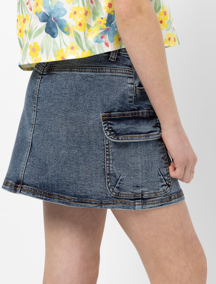 Jupe cargo en denim
