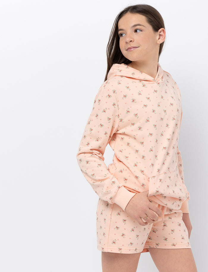 Kangourou floral en coton ouaté