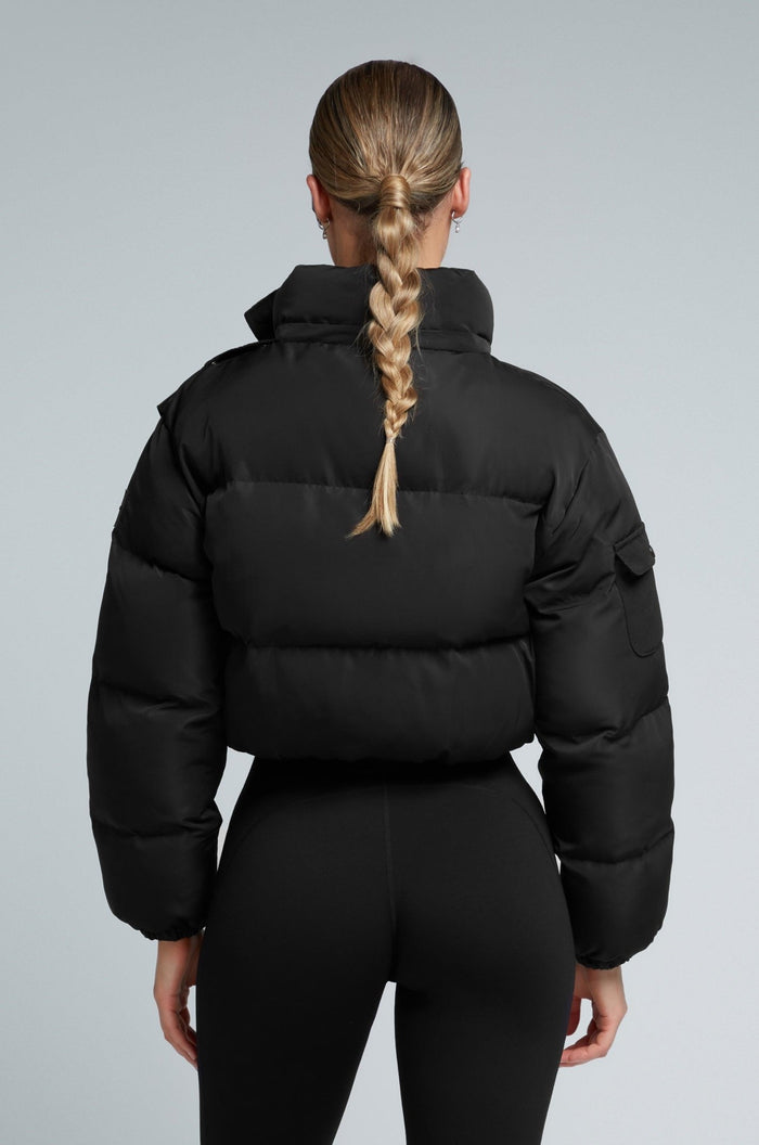 W23/24 KG Cropped Puffer Jacket - BlackPUFFER - B - S/MKATE GALLIANO