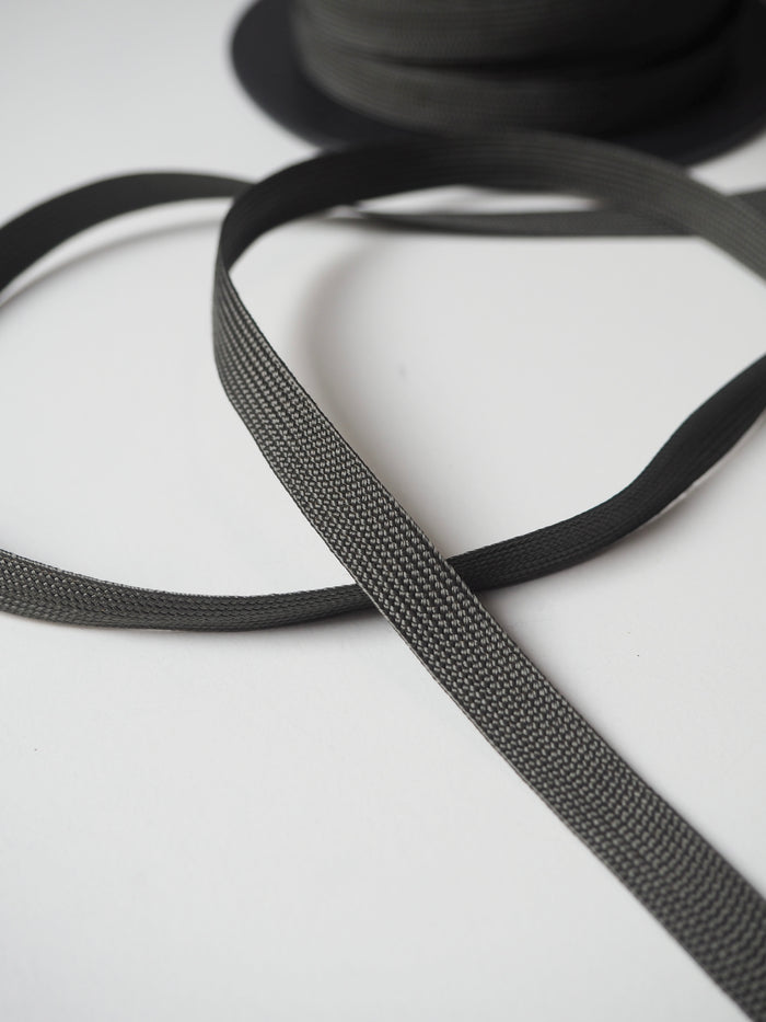 Khaki Green Flat Braided Satin Cord 9mm