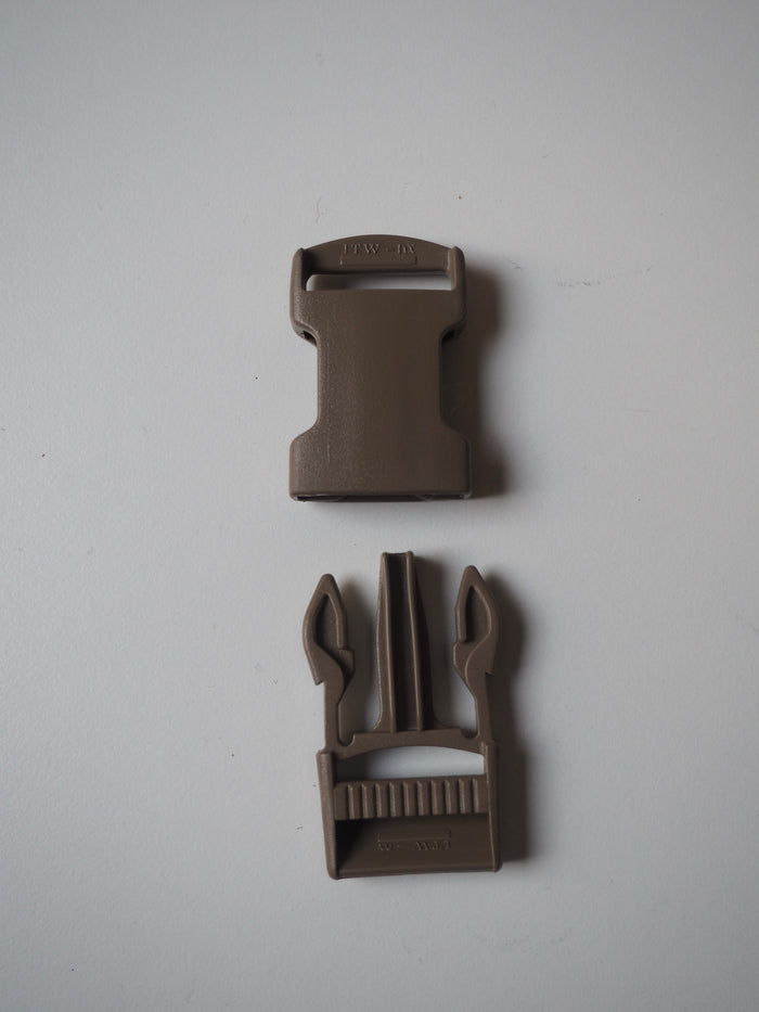 Khaki Green Squared Side Release Buckle 25mm