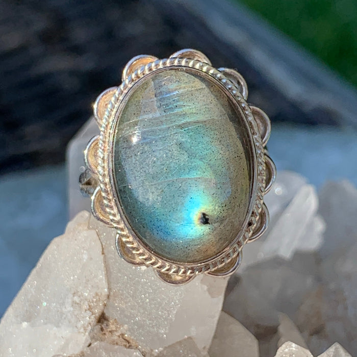 Labradorite ring sz7