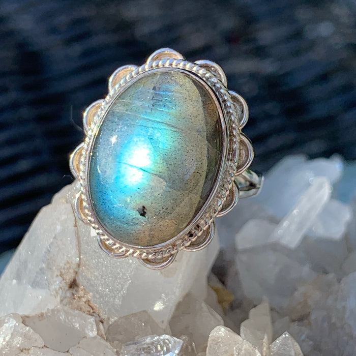 Labradorite ring sz7