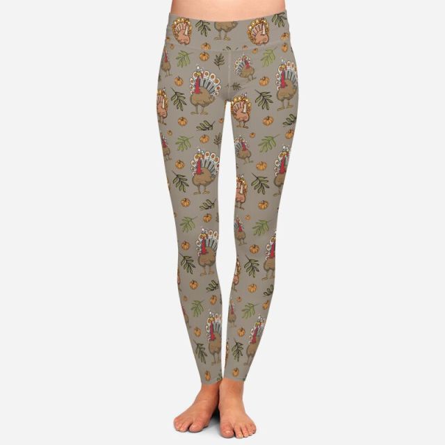 Ladies 3D Thanksgiving Printed Fashion Leggings