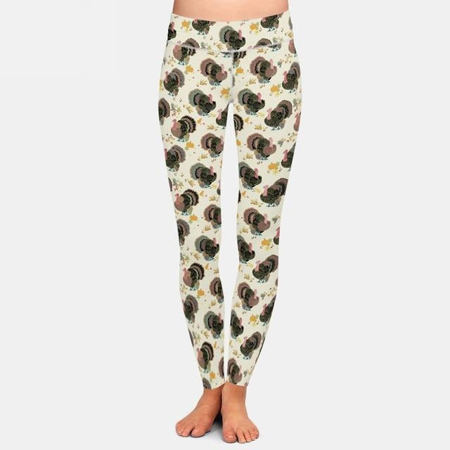Ladies 3D Thanksgiving Printed Fashion Leggings