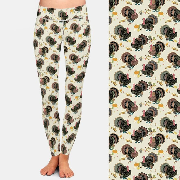 Ladies 3D Thanksgiving Printed Fashion Leggings