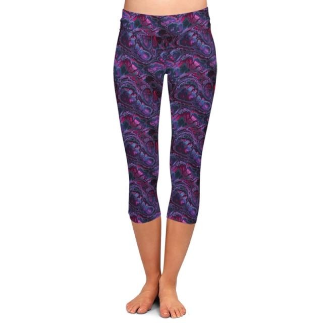 Ladies Gorgeous Assorted Mandalas & Multicoloured Printed Capri Leggings
