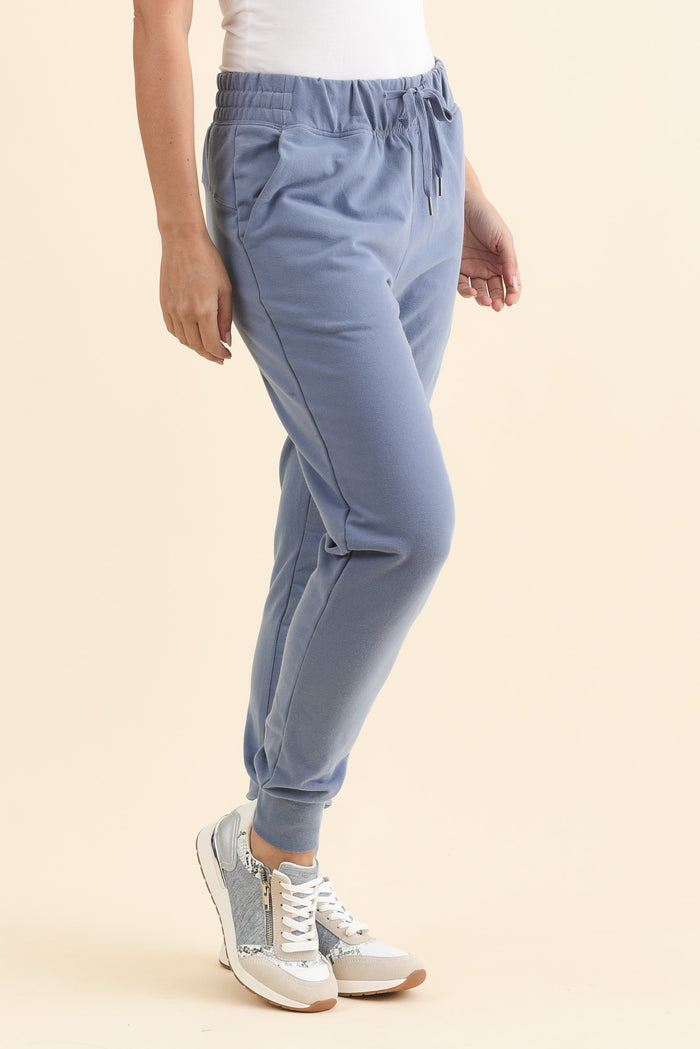 Lazy Days Blue Sweatpants,Brunette model,alt text|model:MJ