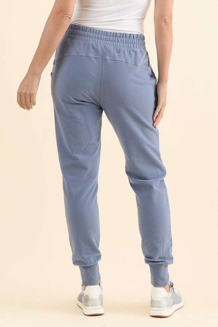 Lazy Days Blue Sweatpants,Brunette model,alt text|model:MJ