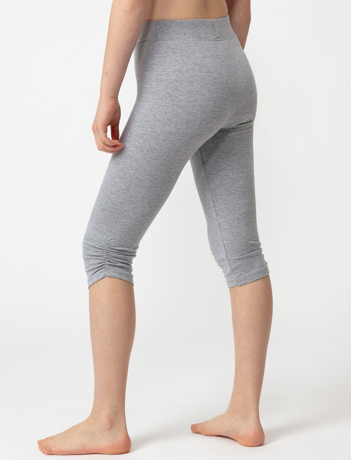 Legging capri uni en coton bio