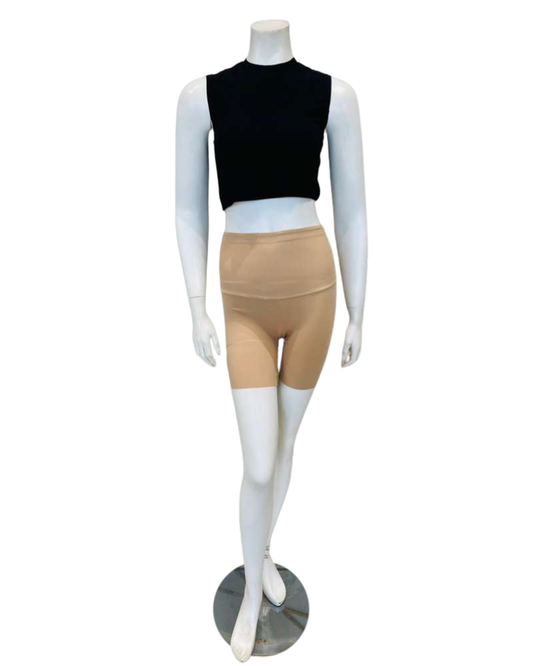 Leonisa 012925 Golden Beige High Waisted Firm Support Shorts Myselflingerie.com