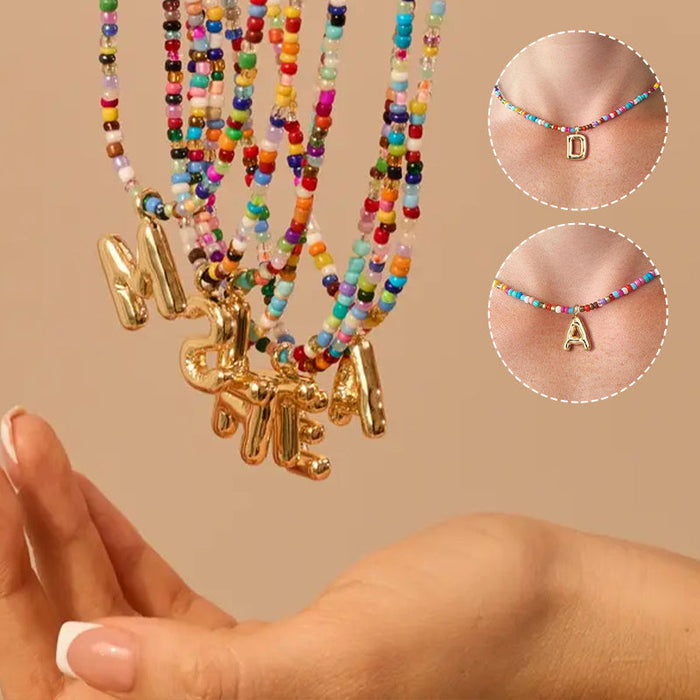 Letter Beaded Necklace