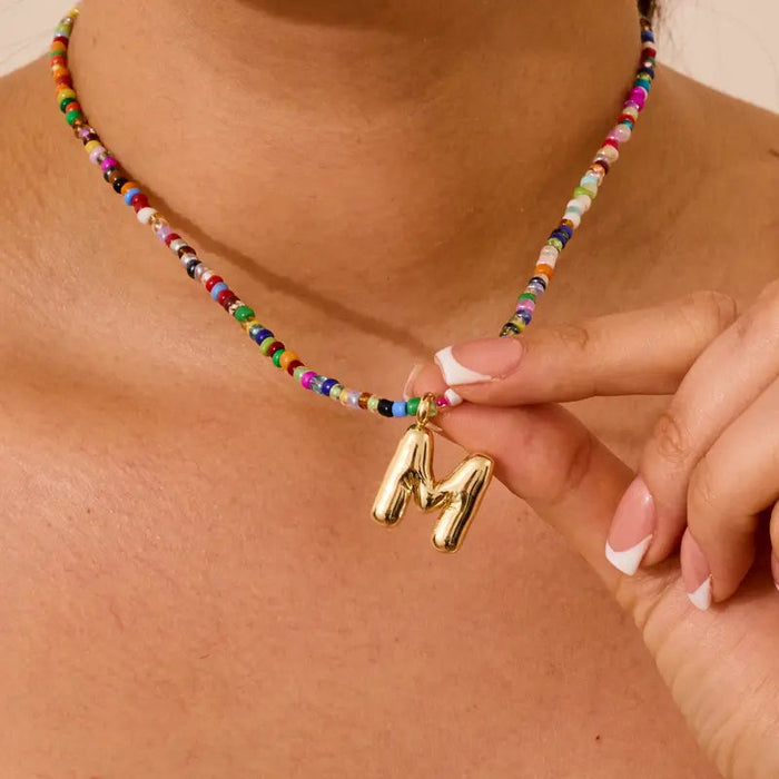 Letter Beaded Necklace