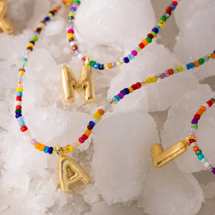 Letter Beaded Necklace