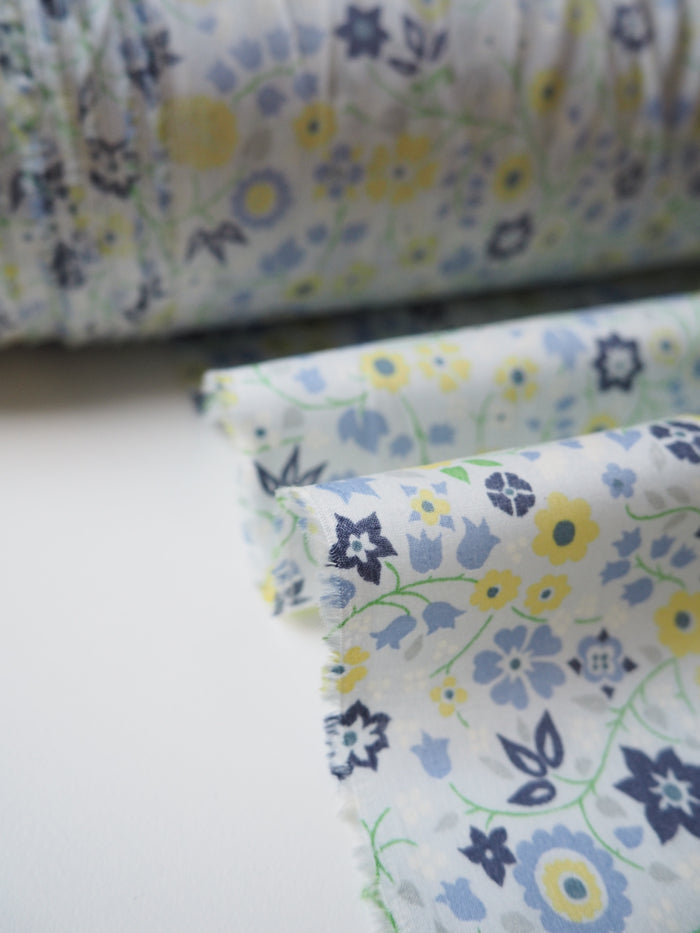 Liberty Ice Blue Blossom Tana Cotton Lawn
