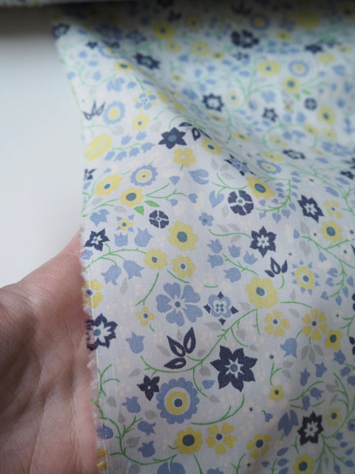 Liberty Ice Blue Blossom Tana Cotton Lawn