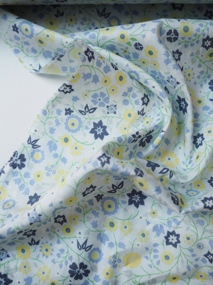 Liberty Ice Blue Blossom Tana Cotton Lawn