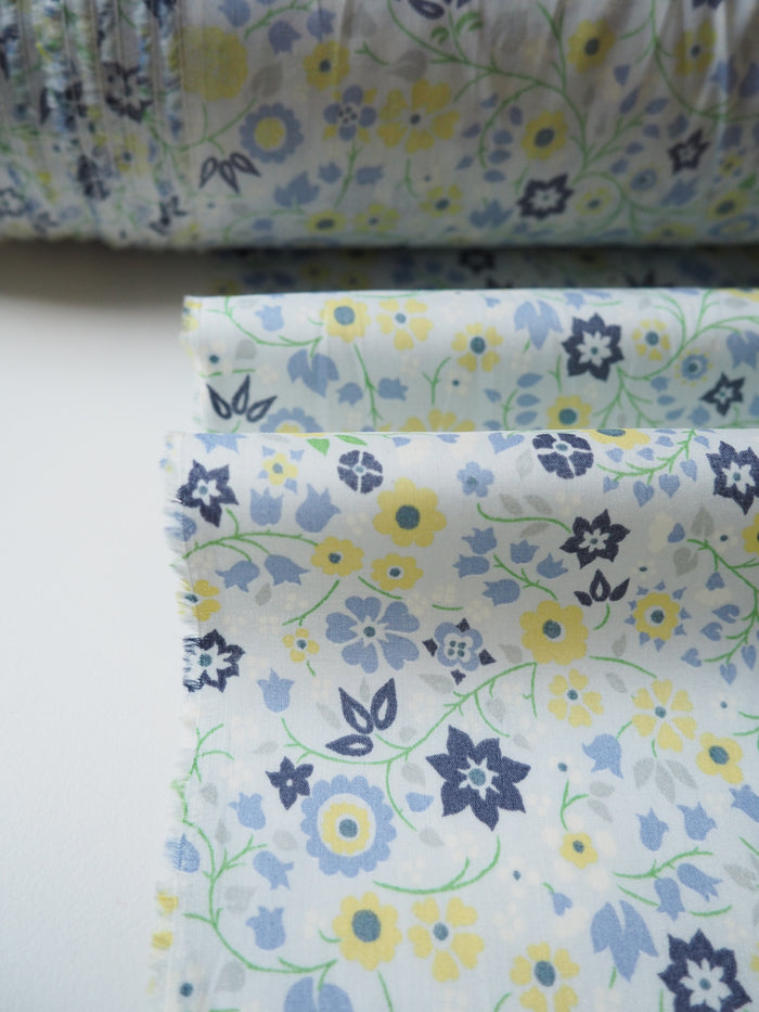 Liberty Ice Blue Blossom Tana Cotton Lawn