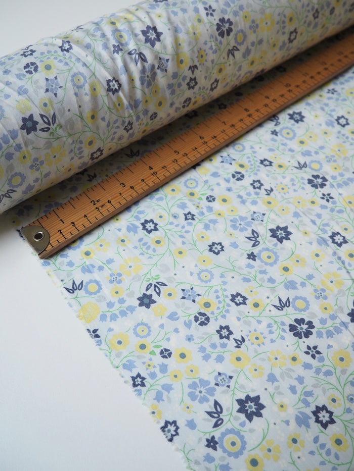 Liberty Ice Blue Blossom Tana Cotton Lawn