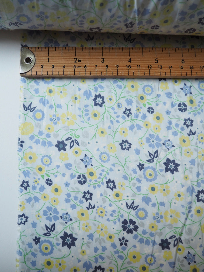 Liberty Ice Blue Blossom Tana Cotton Lawn