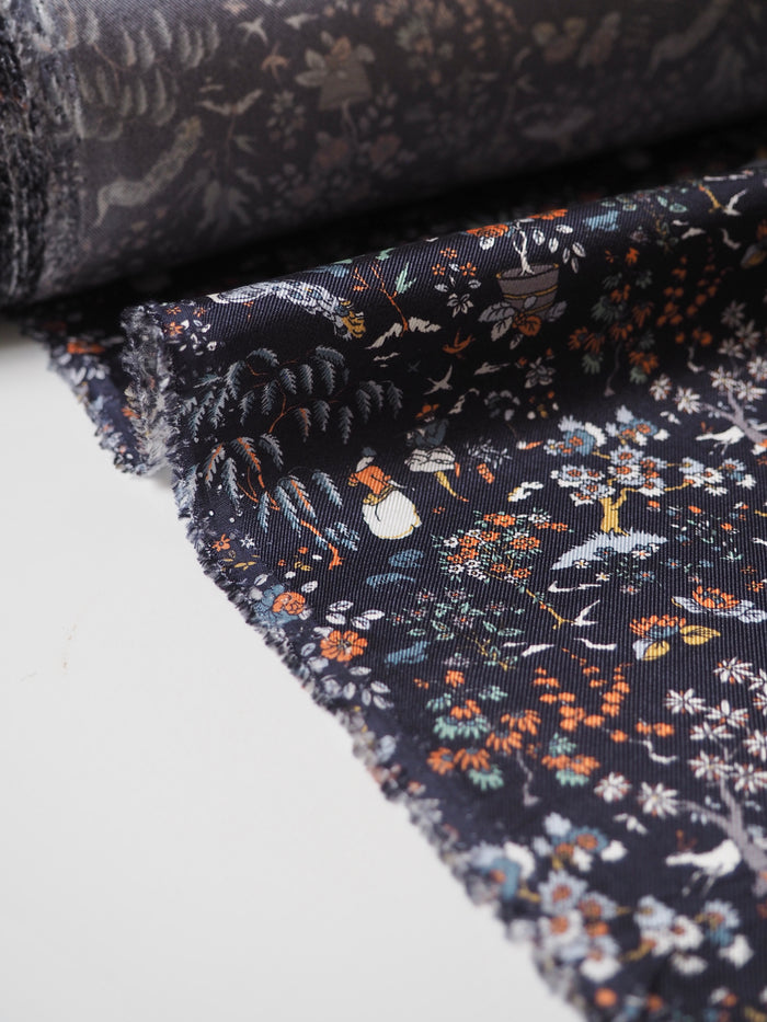 Liberty Navy Liddel Silk Twill