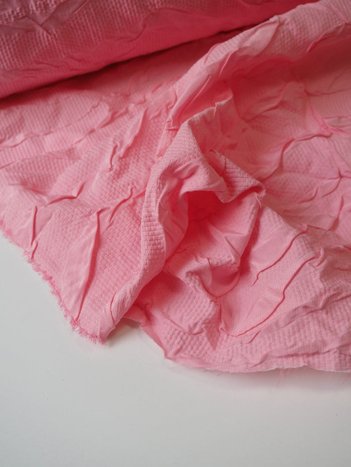 Light Pink Cotton/Silk Zebra Cloqué