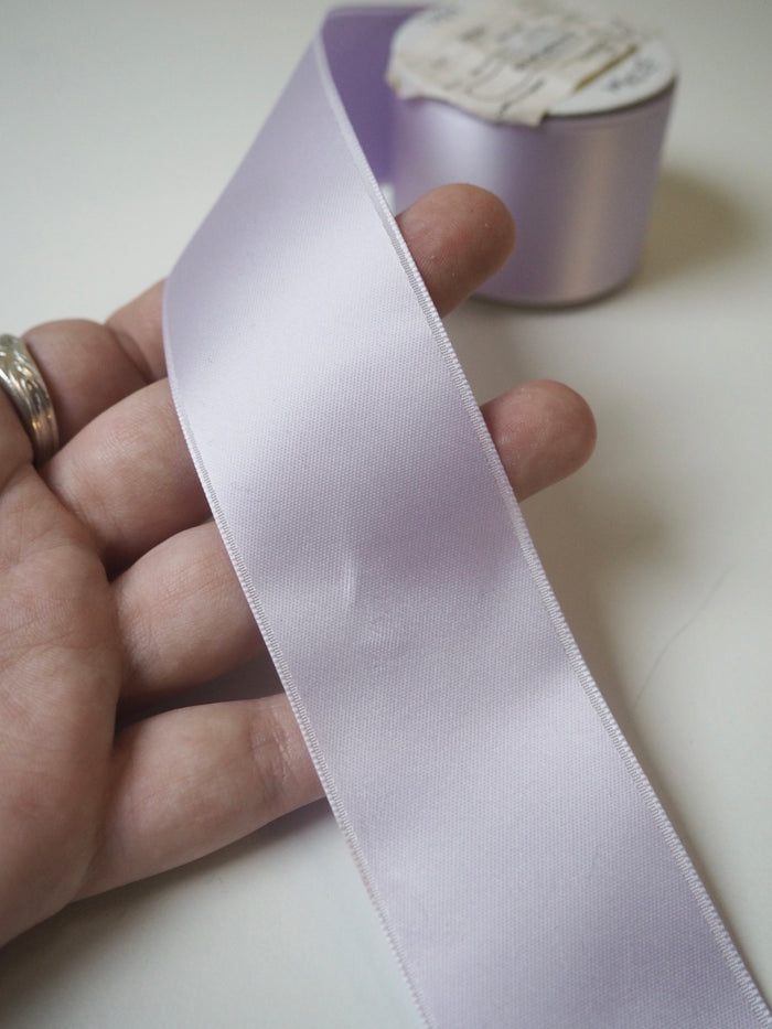 Lilac Double Faced Satin Ribbon 40mm