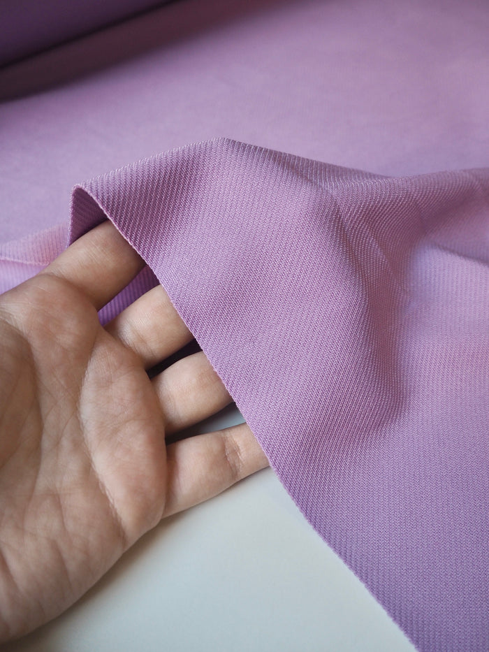 Lilac Viscose Satin Twill Jersey