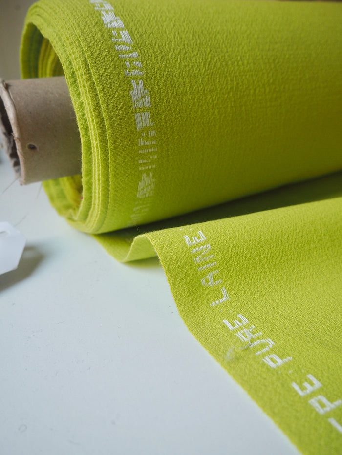 Lime Double Wool Crepe