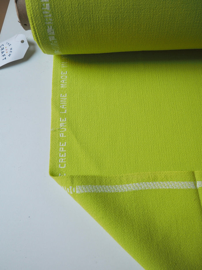 Lime Double Wool Crepe